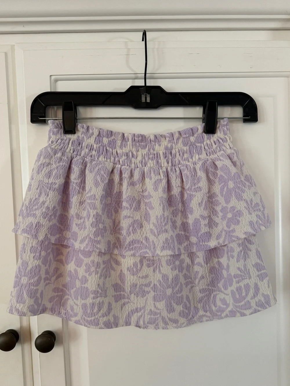Old Navy Girls Printed Crinkled Tiered Skort, Size Medium (8)